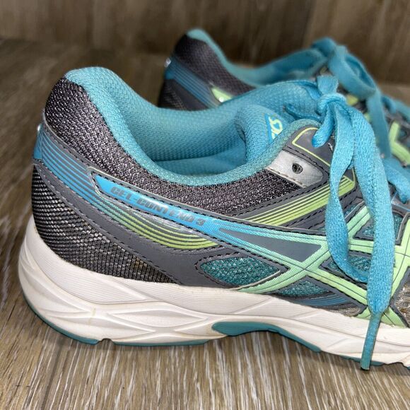 Asics Gel Contend-3 Women's Size US 6 Gray Teal Blue Running Sneaker Shoes - Picture 2 of 13